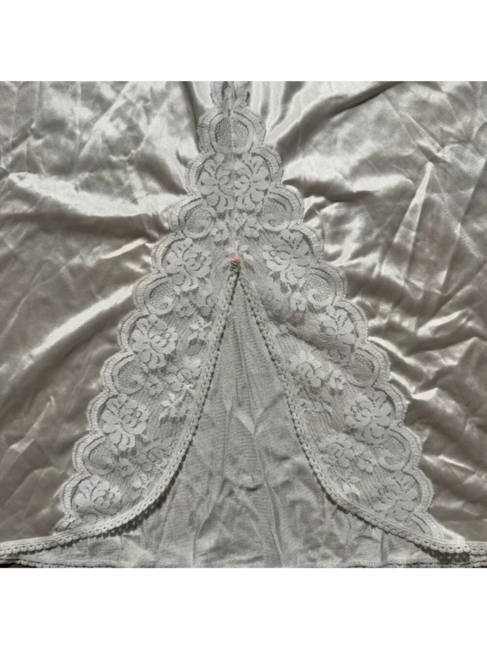 Vintage JC Penney Fantasia White Lace Half Slip Size S - Picture 2 of 5